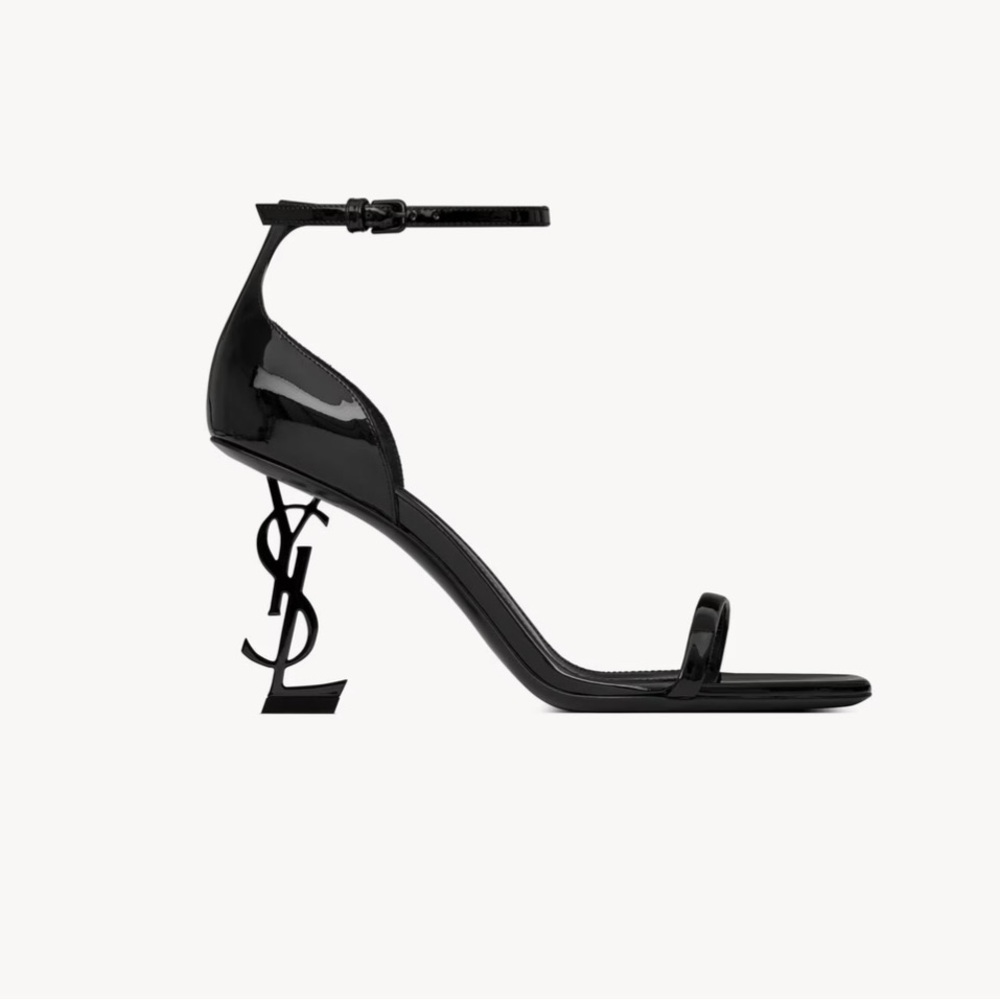SAINT LAURENT YSL OPYUM SANDALS IN PATENT LEATHER 34.5